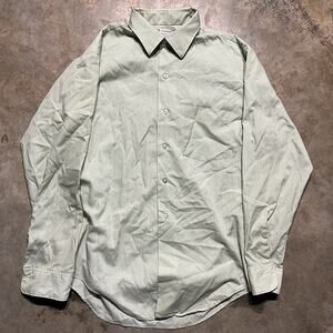 Vintage 60s Towncraft Mint Green Disco Button Up Shirt